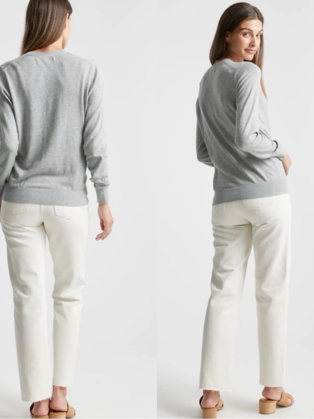 Quince | Lightweight Cotton/Cashmere V Neck Sweater XL - Picture 3 of 14